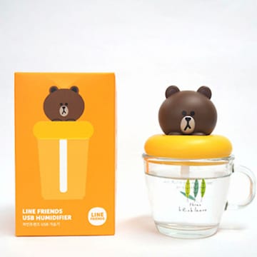 에어세이브 라인프렌즈 미니 브라운 가습기 AIR-LF-H-001