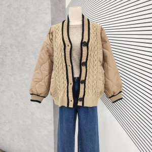  Ab.f.z 패딩믹스 니트 가디건 ASX4HU32K
