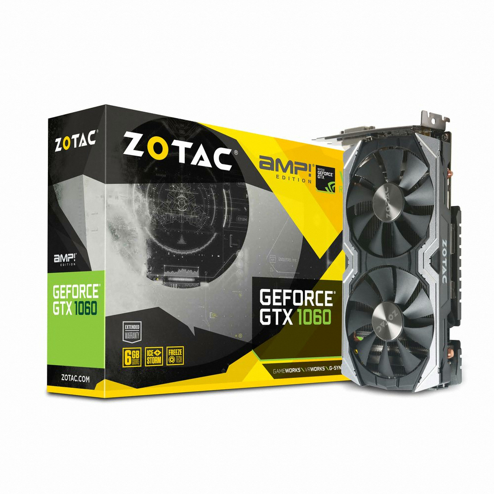 ZOTAC 지포스 GTX1060 AMP D5 6GB 백플레이트