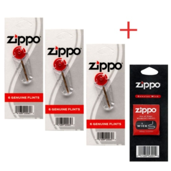 지포(ZIPPO) 라이터 부싯돌(6개입) 3개+심지(10cm)_이미지