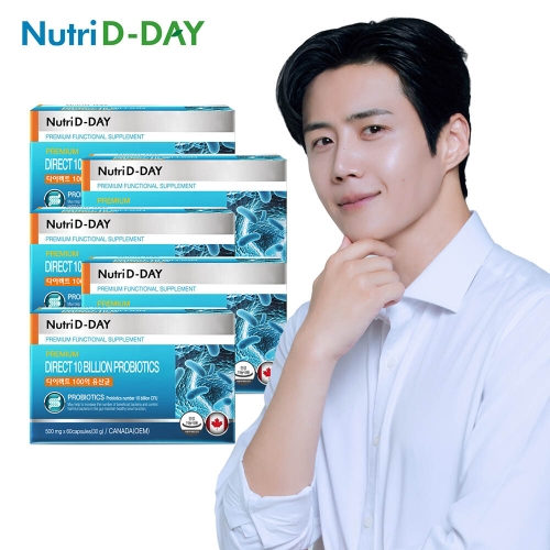 뉴트리디데이 다이렉트 100억 유산균 500mg 60캡슐 (5개)_이미지