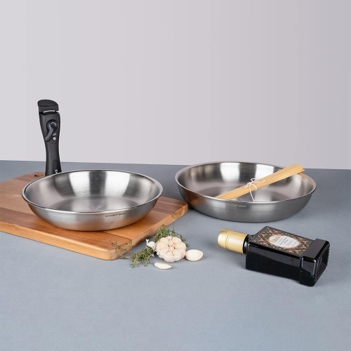 쉐프윈 316STS 프리미엄 통5중 드림핸즈 프라이팬 2종 (팬24,28+분리형손잡이)