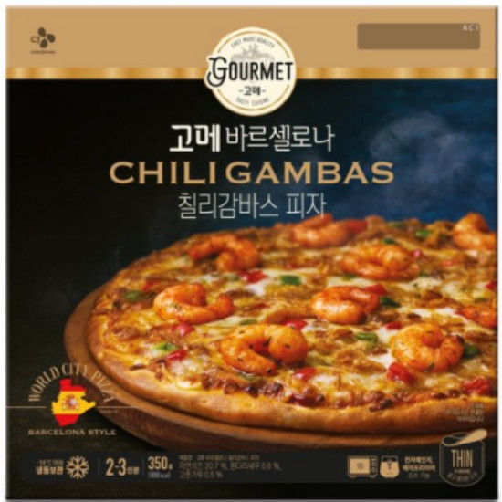 CJ제일제당 고메 바르셀로나 칠리감바스 피자 350g (1개)_이미지