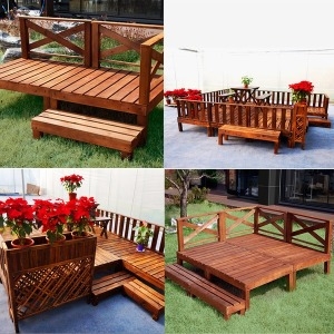 지아이엘 카나모 조립식 원목 평상_이미지