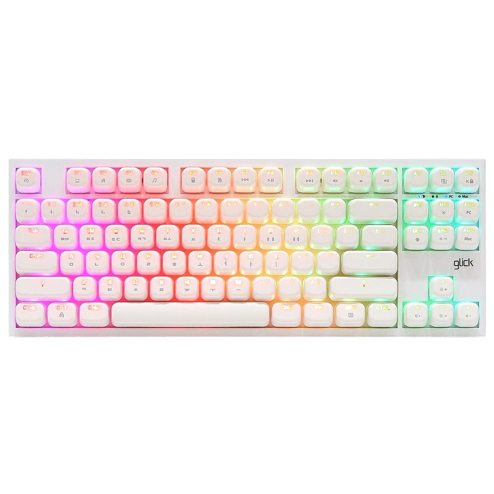 지클릭커 OFFICEPRO SP-87K 몽당연필 윤활 무선 블루투스 기계식 (화이트 만다린)_이미지