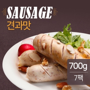 산과들에프앤씨 맛있닭 닭가슴살 소시지 견과맛 100g [7개]