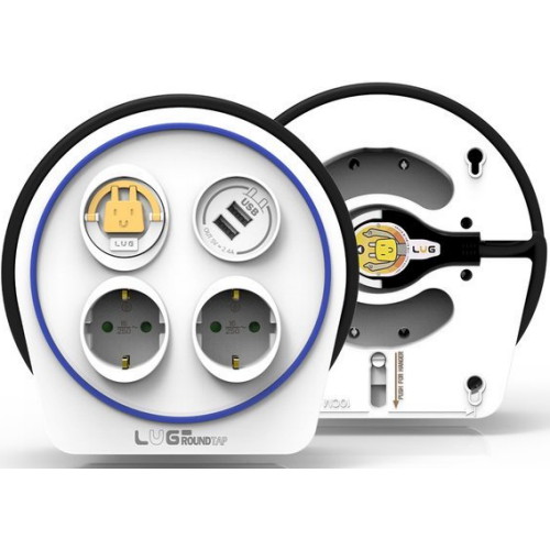 3구 USB 미니 캠핑릴선 화이트블루