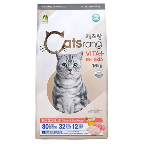 대주펫푸드 캐츠랑 비타플러스 16kg (1개)