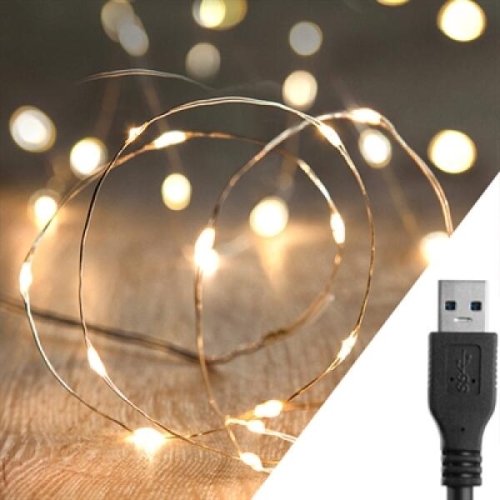 아트박스 스트링라이트 10M USB 웜골드_코퍼 와이어