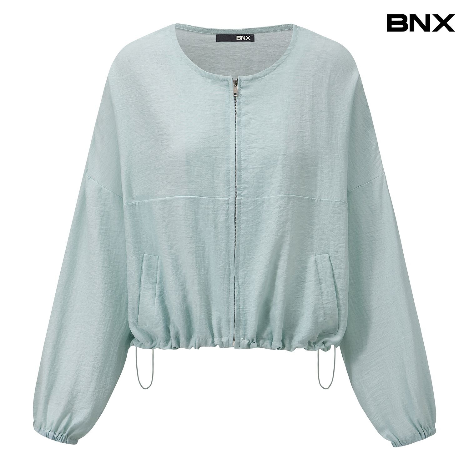 BNX 썸머 노카라 스트링 집업 긴팔 자켓 BY2JK006L0이미지입니다. 누르면 해당 게시물로 새창이동합니다.