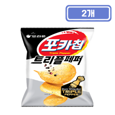오리온 포카칩 트리플페퍼 60g (2개)