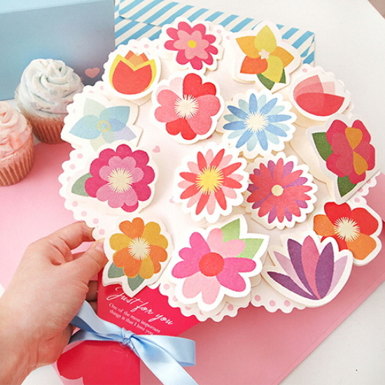 투영 Big 꽃다발 롤링 편지지 ver.2