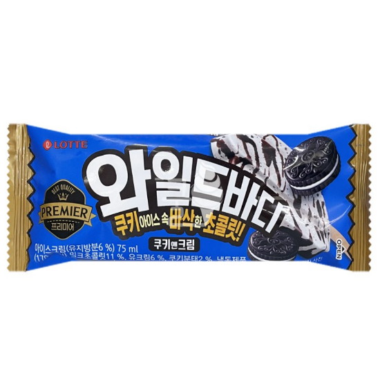 롯데웰푸드 와일드바디 쿠키앤크림 75ml (24개)_이미지
