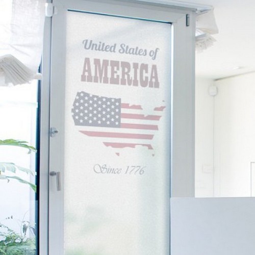 꾸밈 글라스 시트지 USA 유리문 cs177 (100cm x 210cm)