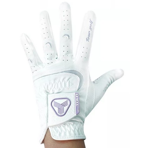 투어골프 파워그립 화이트 여성용 골프장갑 오른손 TGW-10 (5개)_이미지