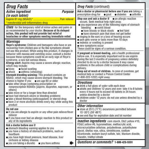 �ڽ�Ʈ�� ĿŬ���� �ƽ��Ǹ� 81mg 365�� (�ؿ�)