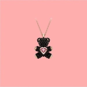 스와로브스키 Teddy Heart 블랙 목걸이 5693623_이미지