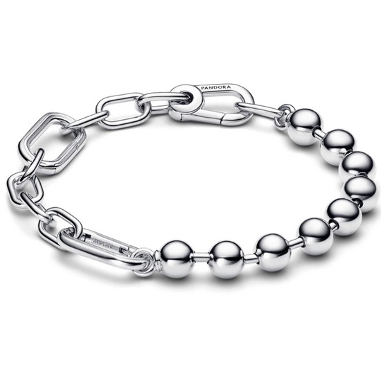 판도라 미 메탈 비드 앤 링크 체인 브레이슬릿 592793C00_이미지