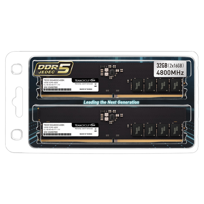 TeamGroup DDR5-4800 CL40 Elite 패키지 (32GB(16Gx2))