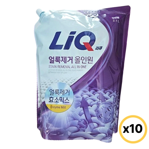 애경 리큐 얼룩제거 올인원 일반용 리필 2.1L (10개)