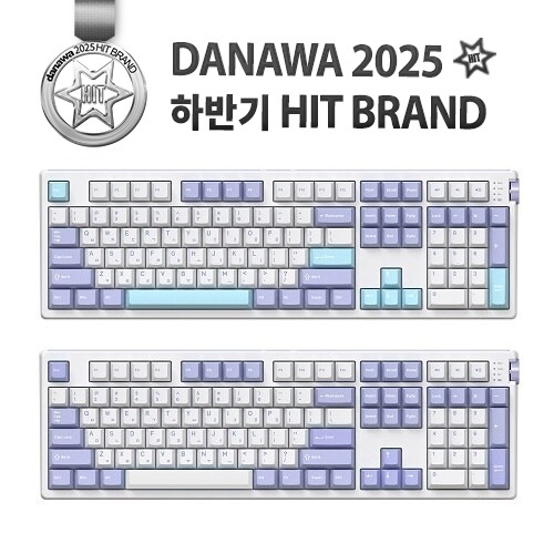 앱코 A108K 3모드 퀵스압 유무선 기계식 마일드 블루 (맘모스축)