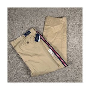 ���ζ����η� Mens Classic Fit Stretch Twill Chino Pants Tan Size 50Bx32