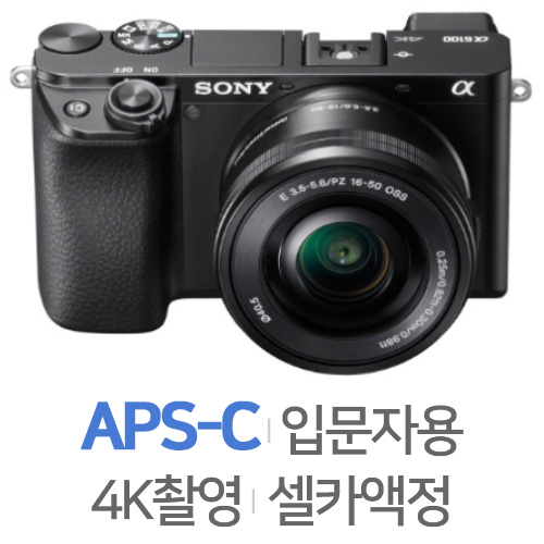 소니 알파 A6100 더블렌즈 [16~50mm, 50mm]
