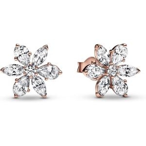 판도라 타임리스 클러스터 주얼리 허바리움 14k 로즈 골드 도금 유니크 메탈 블렌드 B0BJFJ122W