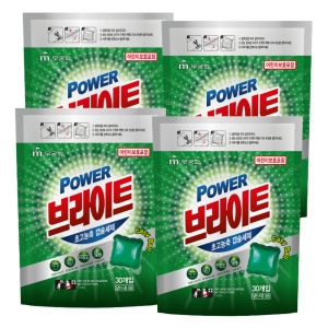 브라이트 초고농축 캡슐세제 파우치형 4개 120개입 + 핸드워시 리필 2개 증정