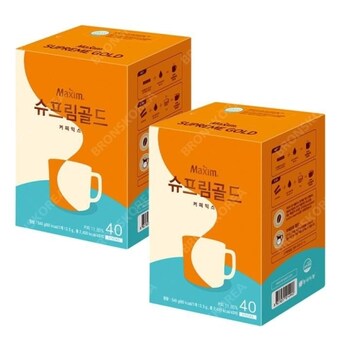 동서식품 맥심 <b>슈프림</b><b>골드</b> 커피믹스 40개입