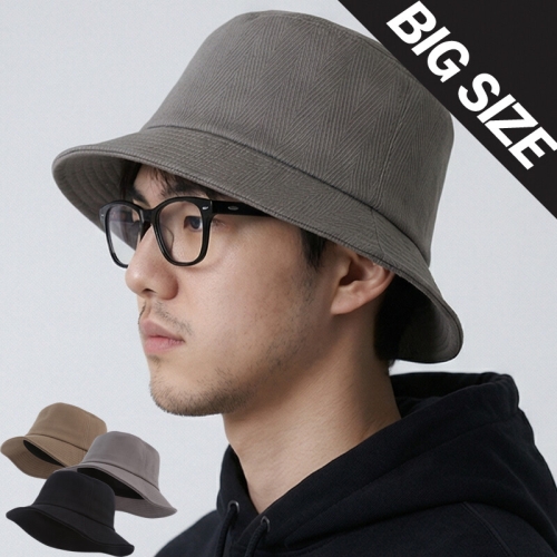  헤링본 벙거지 버킷햇 챙모자 L-XL 2사이즈 큰모자 남녀공용 모자/B-26833