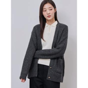 빈폴레이디스 여성 하찌 조직 미디엄 카디건 그레이 BF4X5AC024