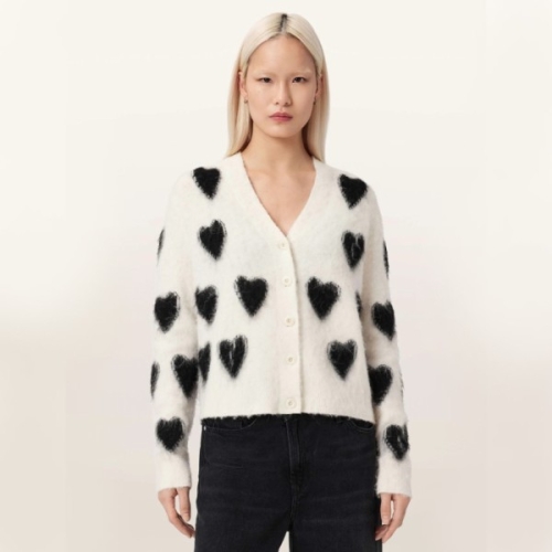 올세인츠 스캐터 하트 카디건 W036KE-EAW