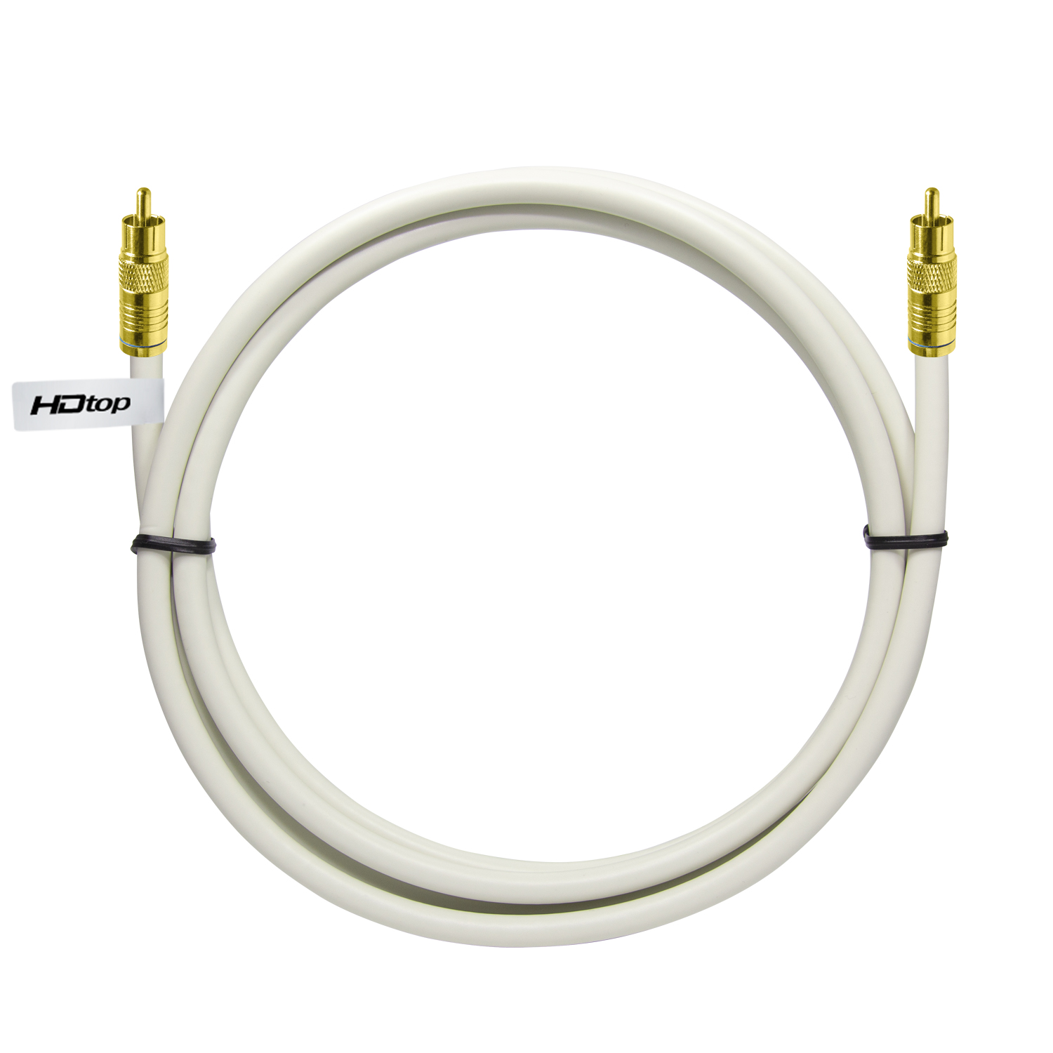 탑라인에이치디 HDTOP 국산 디지털 75옴 골드 RCA 코엑셜 화이트 5C 동축 케이블 (HT-ZWGCX300, 30m)_이미지
