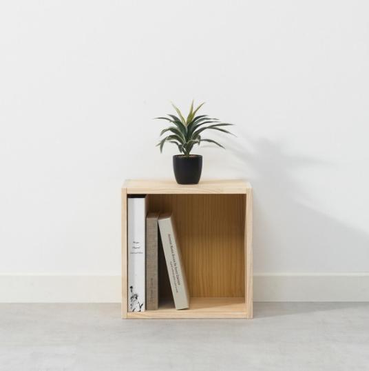 숲애 UV코팅 원목 공간박스 1단_이미지