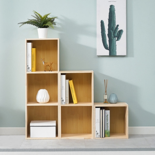 숲애 UV코팅 원목 공간박스 1단_이미지