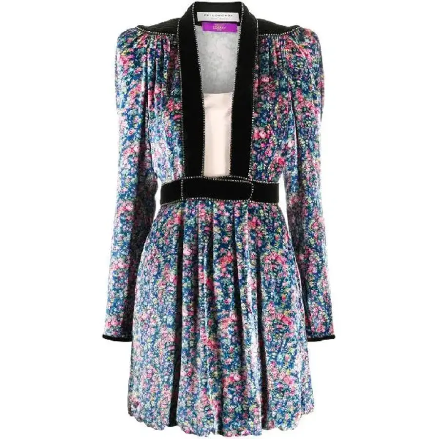 필로소피 디로렌조 세라피니 와일드플라워 벨벳 미니 드레스 A04417152 TP4477971