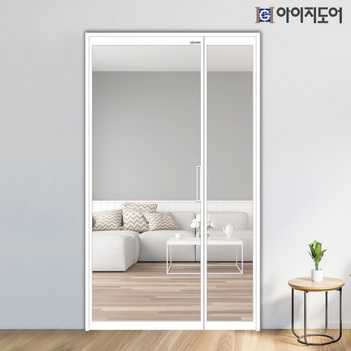아이지도어 초슬림 스윙도어 비대칭 투명강화유리 오픈형 화이트 중문이미지입니다. 누르면 해당 게시물로 새창이동합니다.
