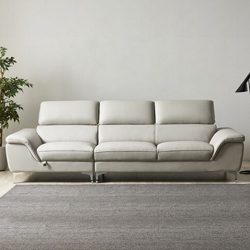 동서가구 캐니스 무빙헤드 천연가죽 소파 4인용 (스툴별도)_이미지