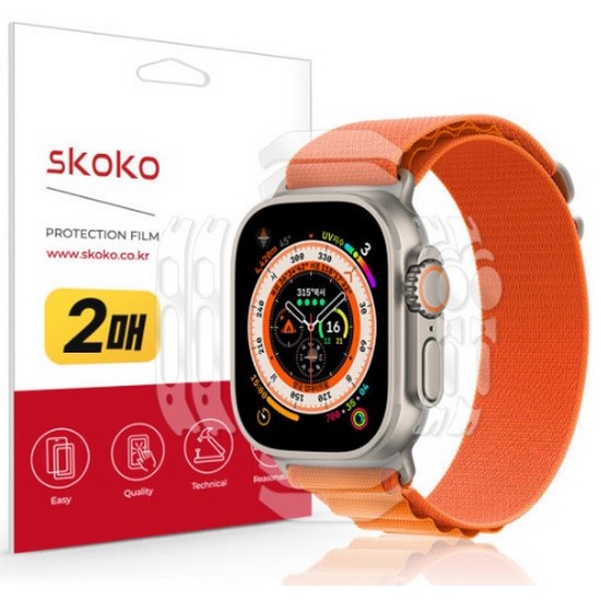 스코코 애플워치 울트라 49mm 유광 측면 외부보호필름 2매