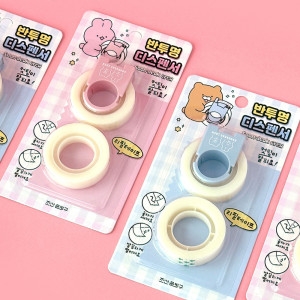 일정문구 순덕이 반투명 디스펜서 2p 세트 (10개)_이미지