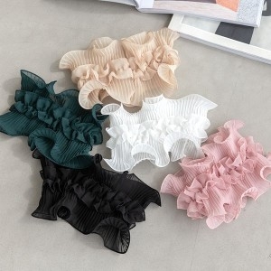 쉬즈마담 A42075 화려한변신 주름밴딩 프릴넥카라 엄마옷