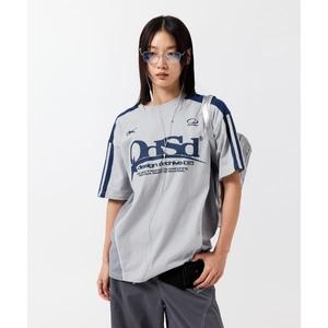 오드스튜디오 ODDSTUDIO ODSD 스포티 컬러블록 오버핏 티셔츠 LIGHT GRAY OO5무르 MURT118LG 12_이미지