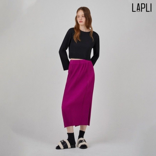 라플리 컷아웃 H라인 레터링 스커트_LPSKF024002