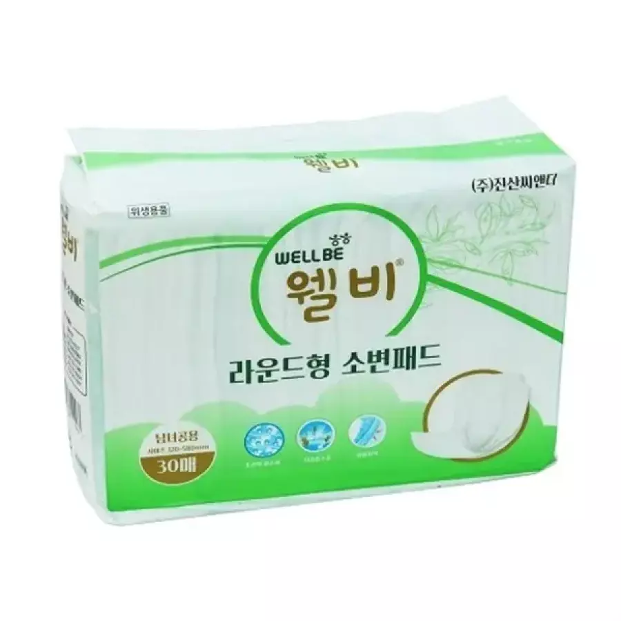 웰비 라운드형 소변패드 30개 (1팩(30개))_이미지