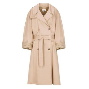 메종마르지엘라 MM6 더블 브레스티드 오버사이즈 트렌치코트 S52AH008_이미지