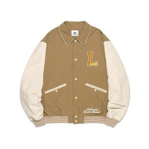 국내제품 바시티자켓 야구잠바 나일론 카라 바시티 자켓 베이지 LE2401JK03BE 259048