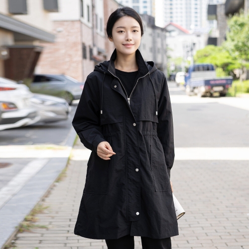 모슬린 엄마옷 트렌치 롱 야상 점퍼 JP613536 중년여성/50대/60대/70대/빅사이즈/할머니옷_이미지