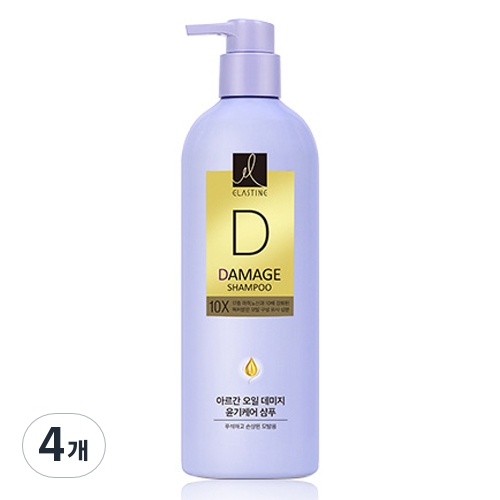 엘라스틴 아르간오일 데미지 윤기케어 10X 샴푸 680ml (4개)_이미지