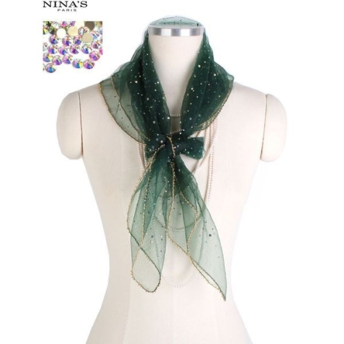 니나스파리 핫픽스 반짝이샤인쉬폰스카프 N5S032_이미지